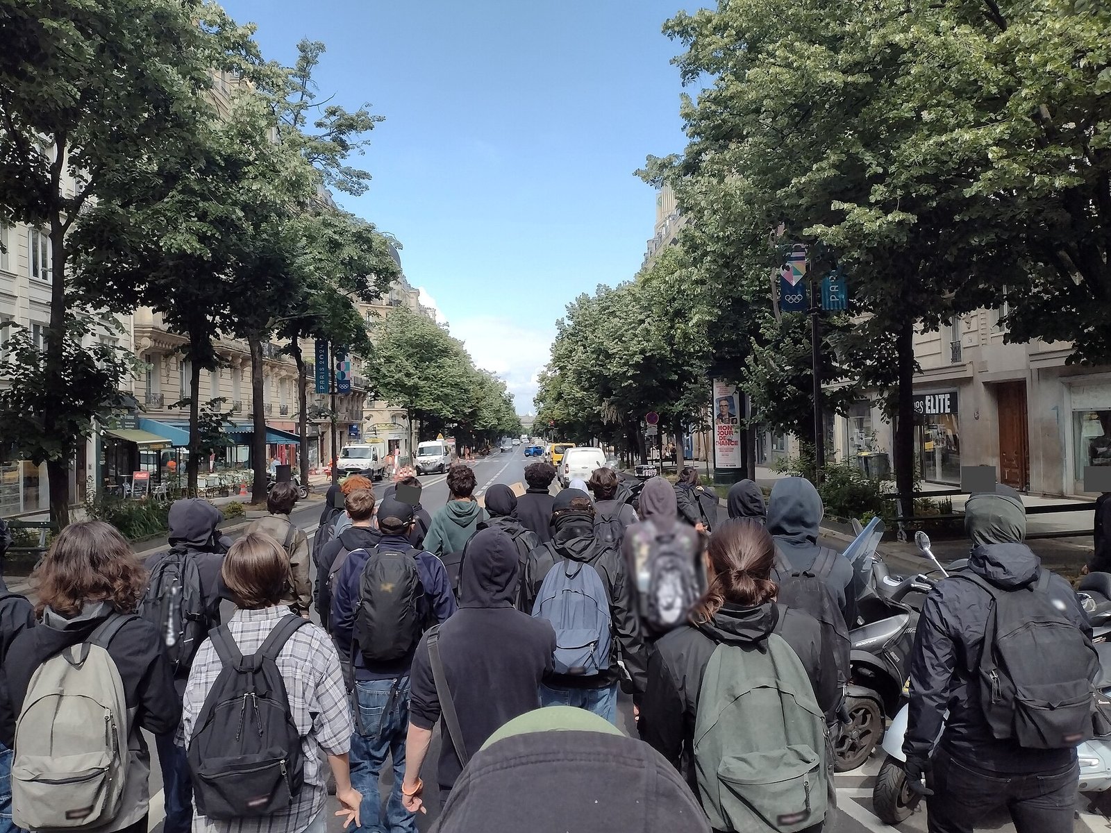 Estudantes em protesto na França