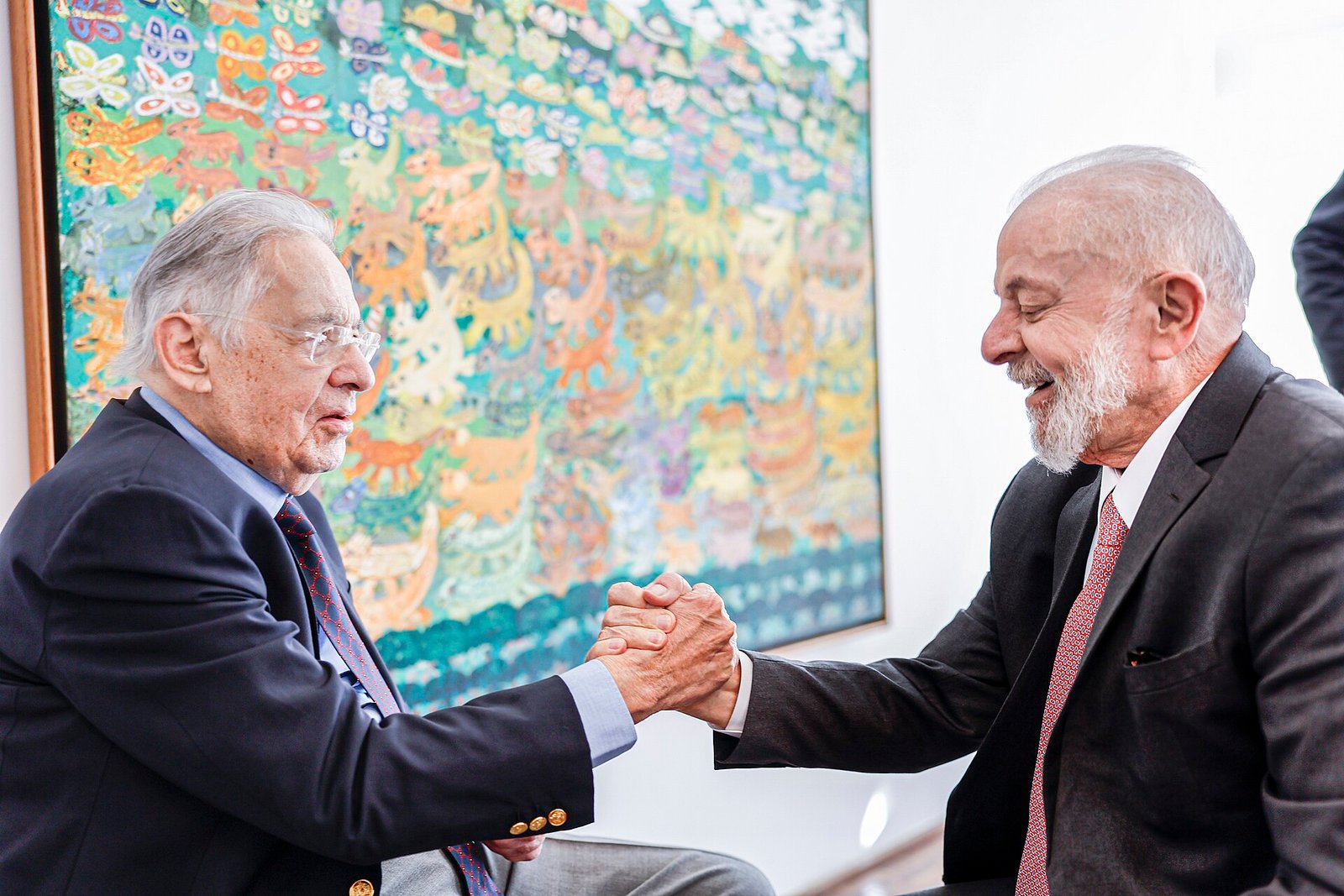 O ex-presidente Fernando Henrique Cardoso e o presidente Luiz Inácio Lula da Silva