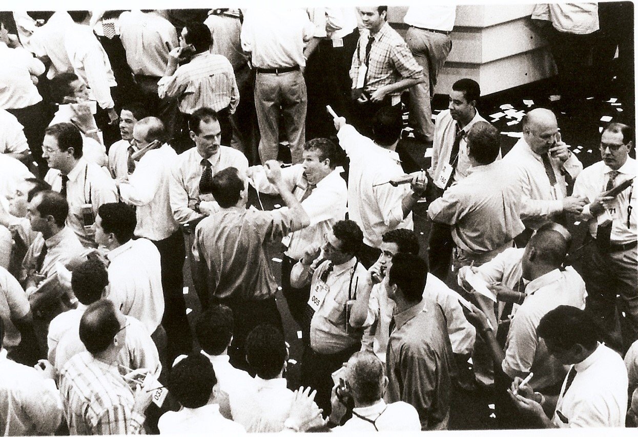 Movimento na Bolsa de Valores