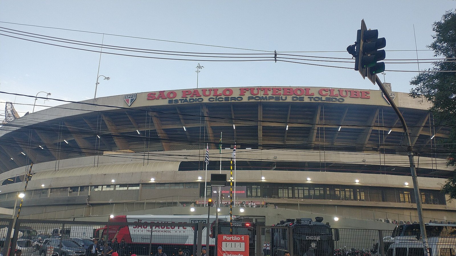 Fachada do Estádio do Morumbi em São Paulo